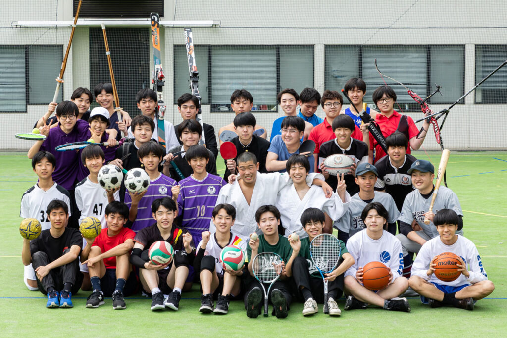 運動部の集合写真